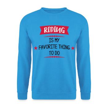 équitation - Sweat-shirt Unisexe - bleu mer - Devant - Alina (178cm) & Michal (187cm)