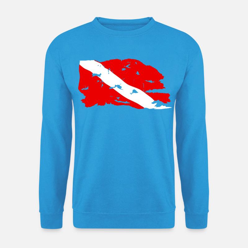 Abgenutzte Tauchflagge - Unisex Pullover - Meeresblau