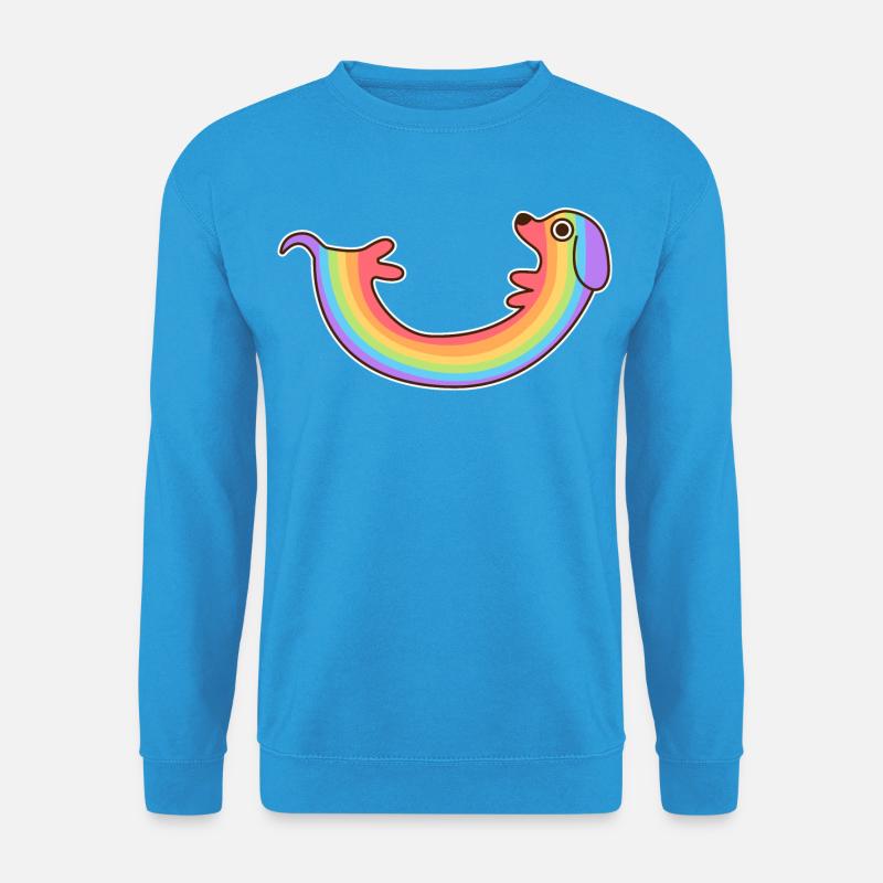 Regenbogenhund. Farbiger Hund. Regenbogenhund * - Unisex Pullover - Meeresblau