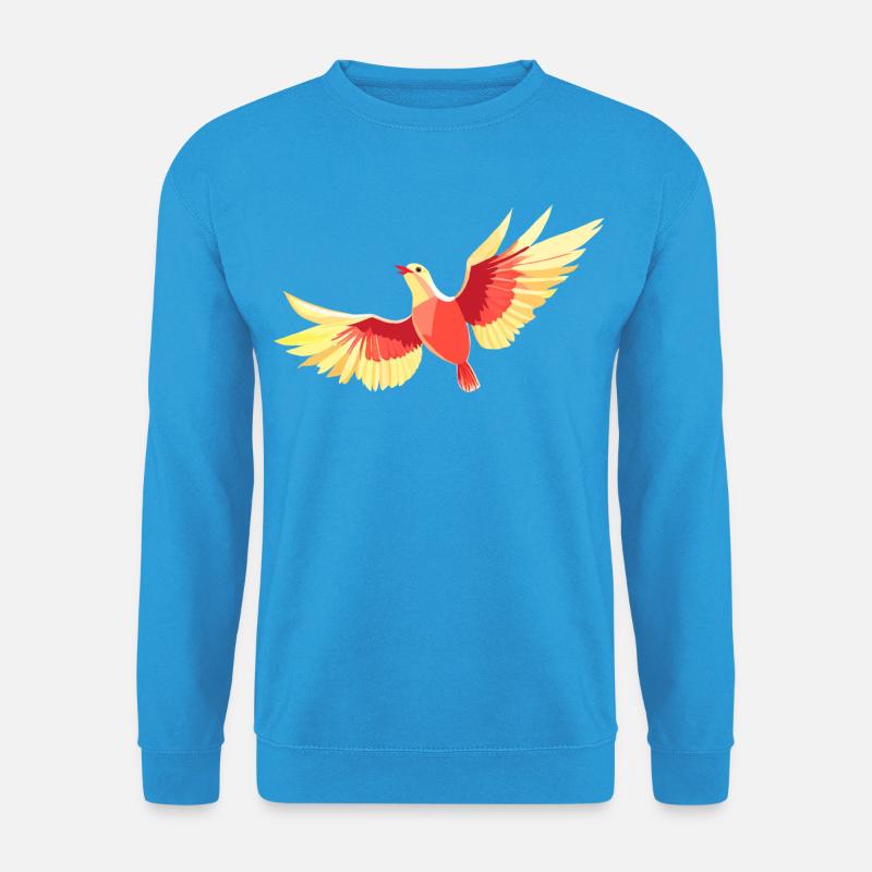 Vogel, der am Himmel schwebt - Unisex Pullover - Meeresblau