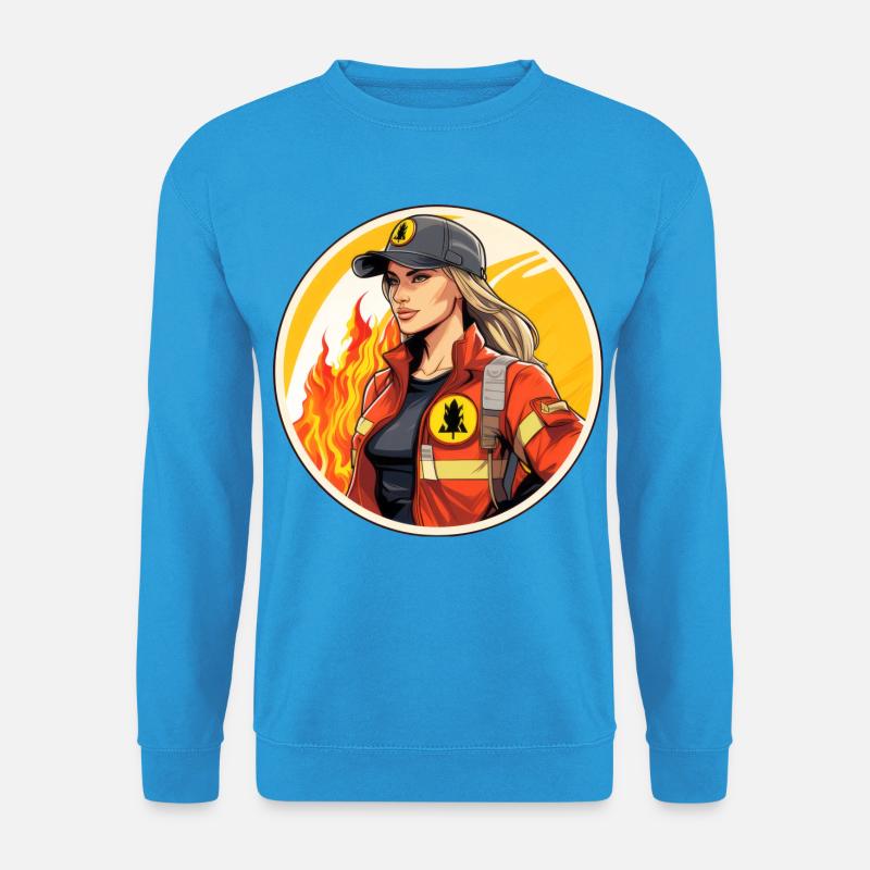 Feuerwehrfrau - Unisex Pullover - Meeresblau