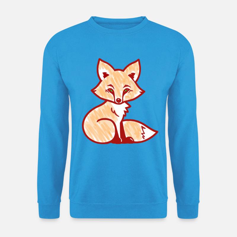 Roter Fuchs (Rot) - Unisex Pullover - Meeresblau