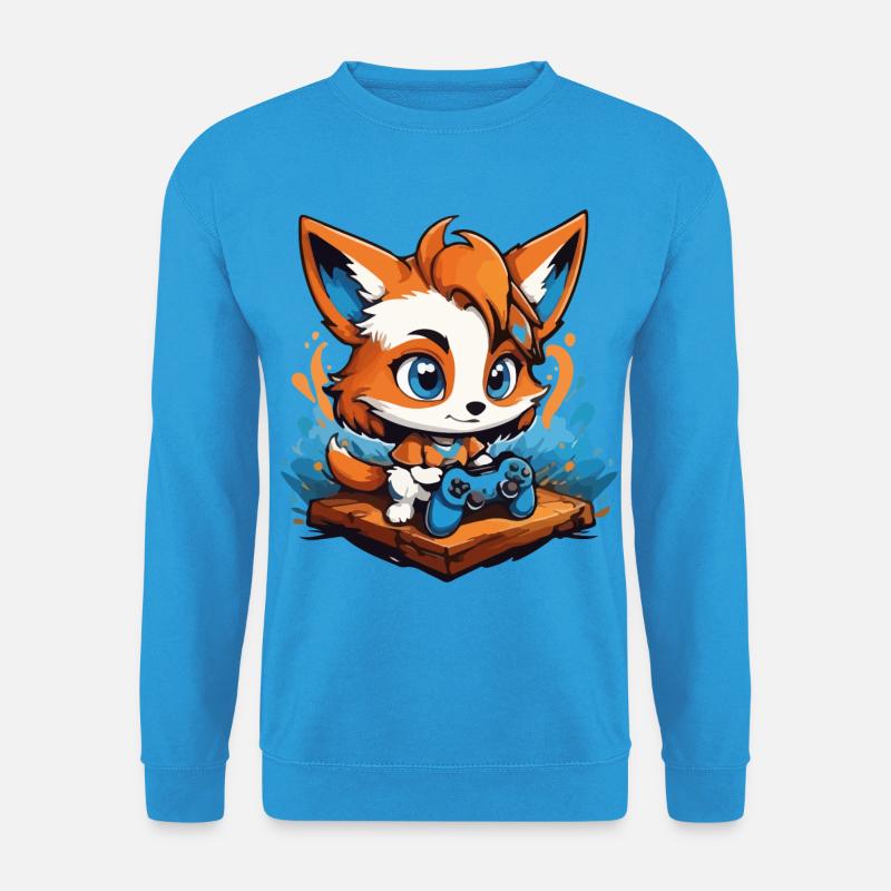 Gamer Schlauer Gaming Fuchs - Unisex Pullover - Meeresblau