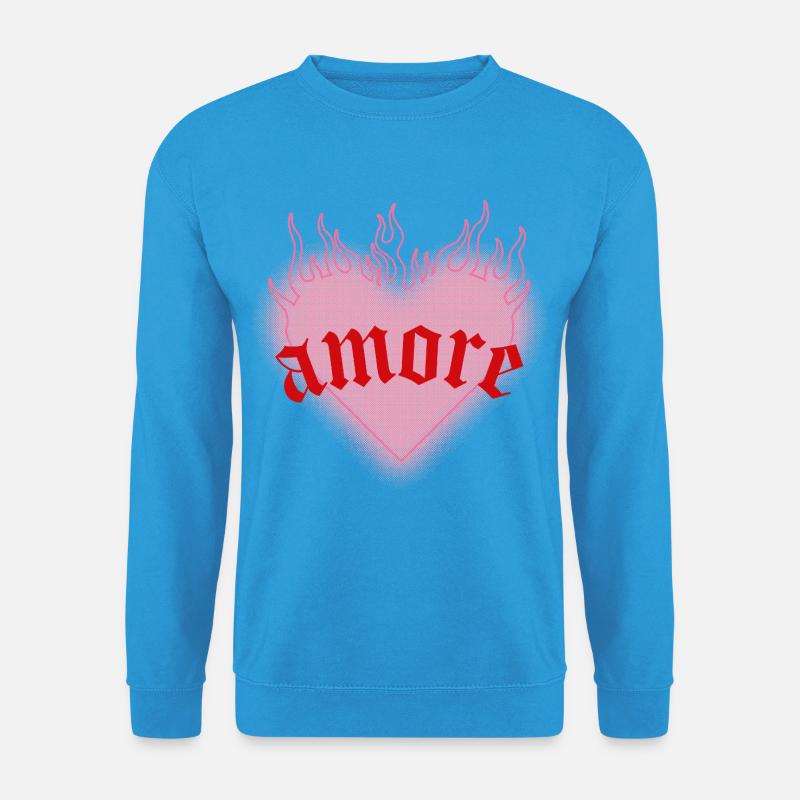 Brennende Liebe - Unisex Pullover - Meeresblau