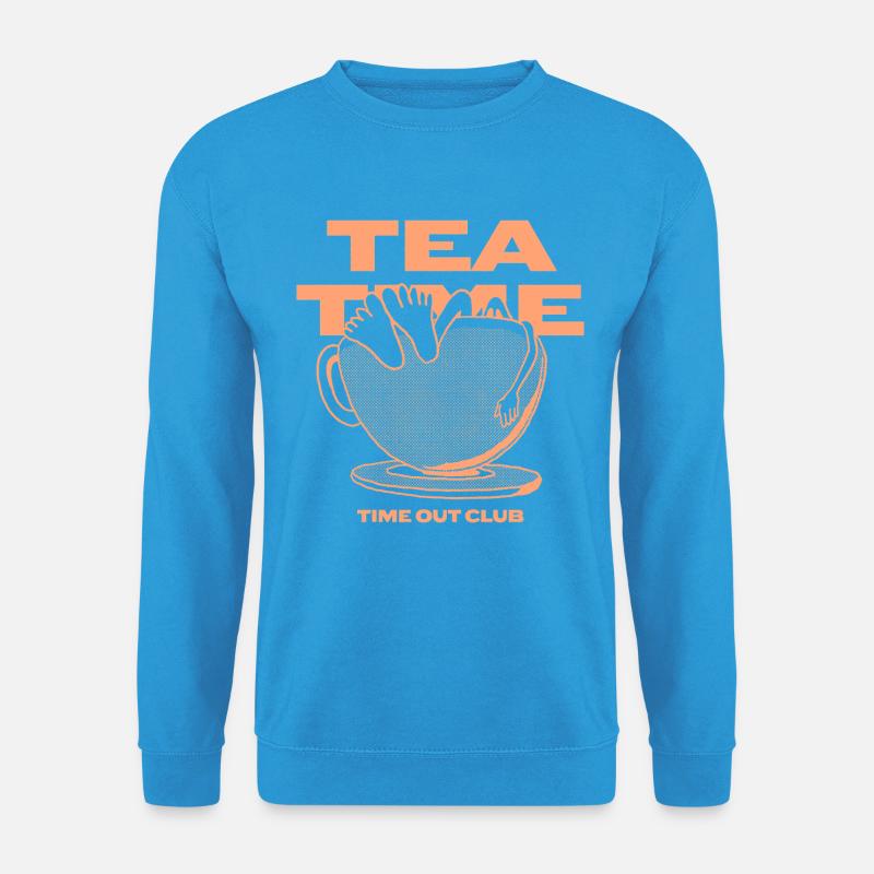Tea Time – Entspannte Auszeit - Unisex Pullover - Meeresblau