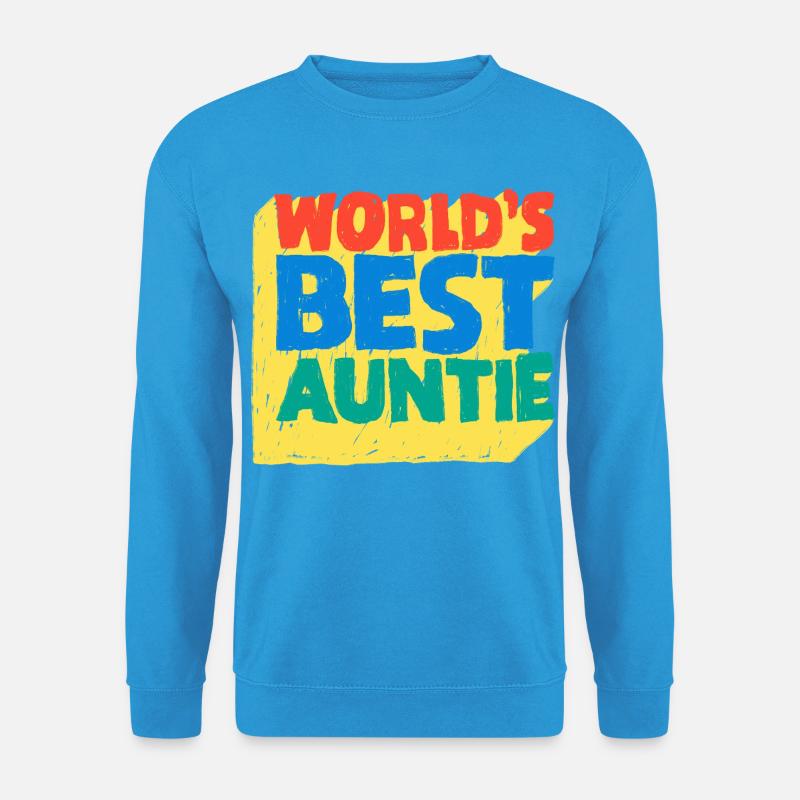 World's Best Auntie Pop-Design - Unisex Pullover - Meeresblau
