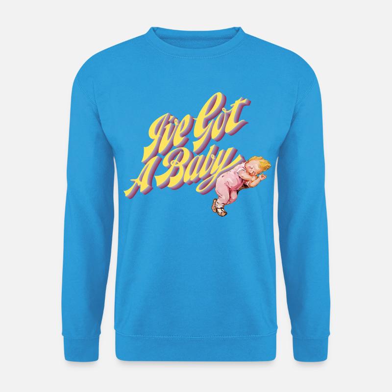 I’ve Got a Baby Vintage Look - Unisex Pullover - Meeresblau