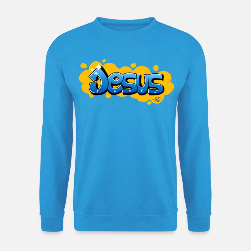 Jesus saves - Unisex Pullover - Meeresblau