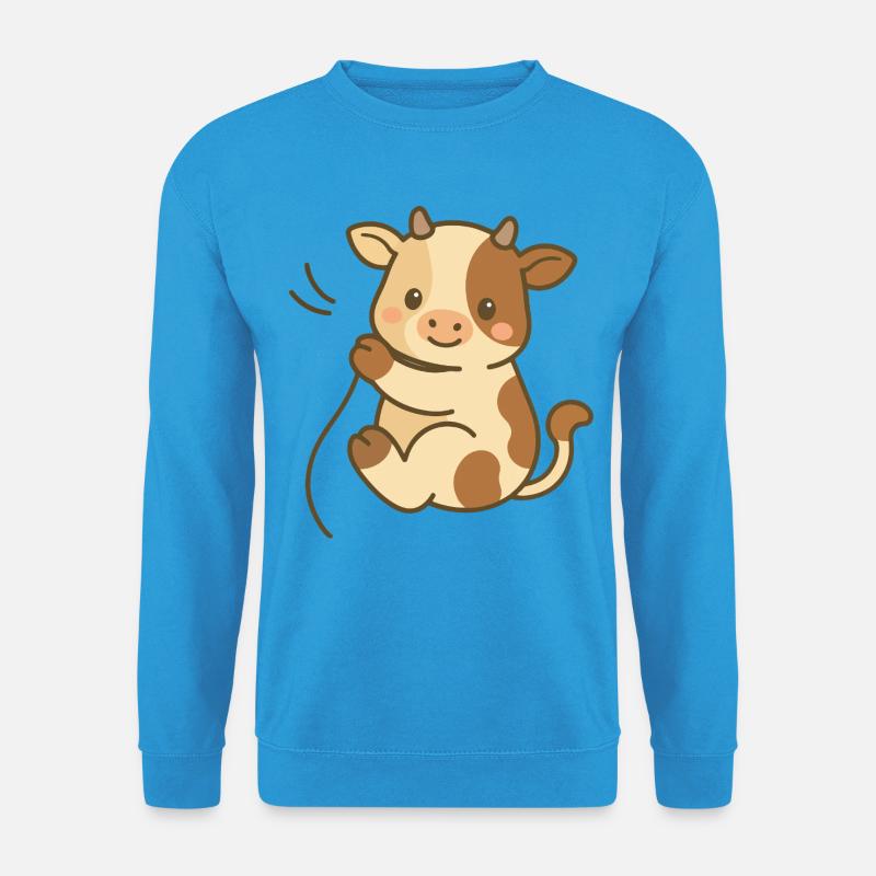 Kuschelkalb-Charme - Unisex Pullover - Meeresblau