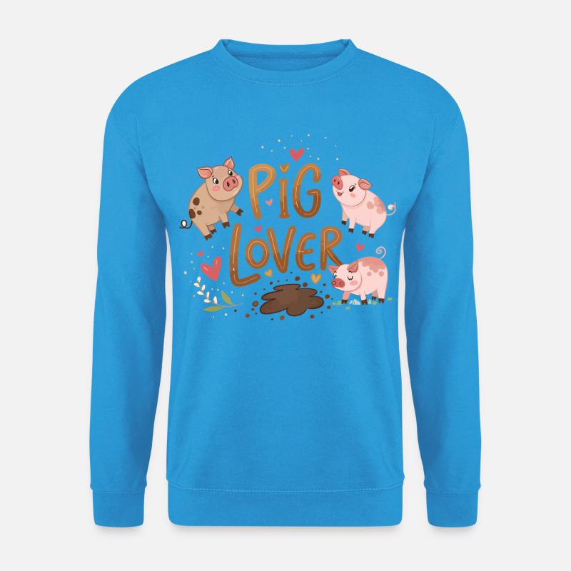Lustiges Schweineliebhaber-Design - Unisex Pullover - Meeresblau