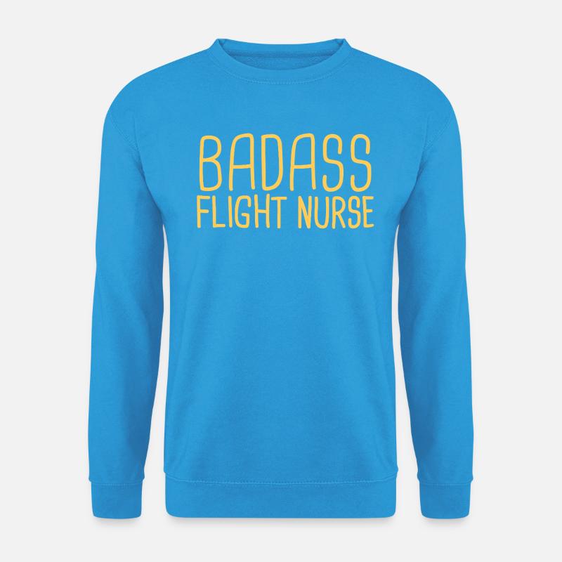 Flight Nurse Badass Luftrettung - Unisex Pullover - Meeresblau