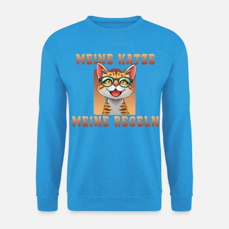 Meine Katze Meine Regeln - Unisex Pullover - Meeresblau