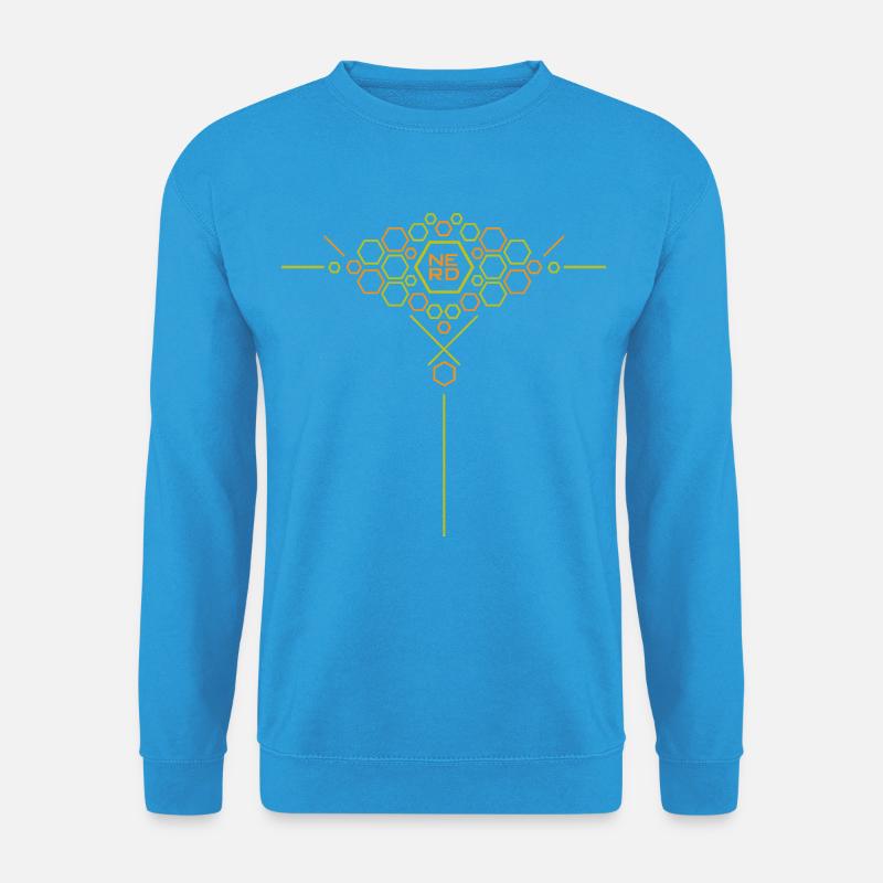 Nerd Hex Pattern Gradient - Unisex Sweatshirt - sea blue
