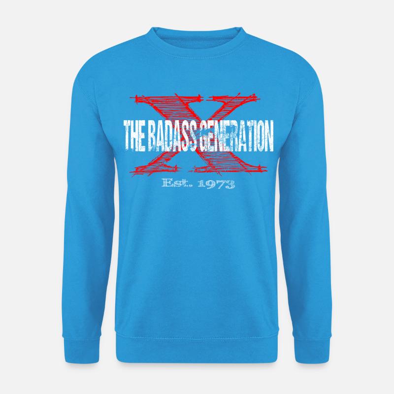Generation X 1973 Retro - Unisex Pullover - Meeresblau