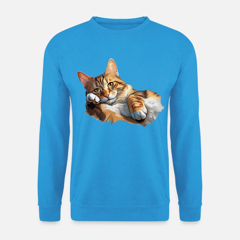 Katze - Unisex Pullover - Meeresblau