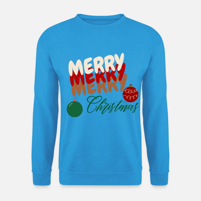 Weihnachtsbuchstaben Ornamenten - Unisex Pullover - Meeresblau