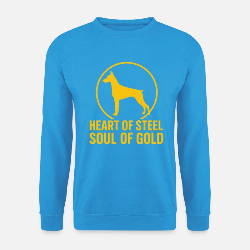 Dobermann Design für echte Liebhaber  - Unisex Pullover - Meeresblau