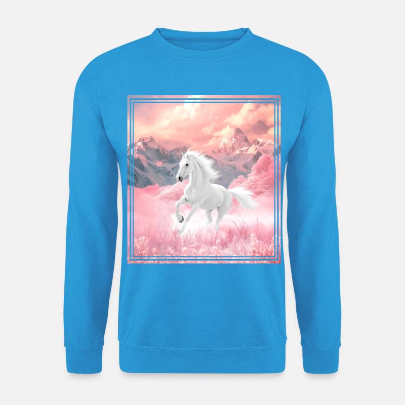 Pferd  - Unisex Pullover - Meeresblau