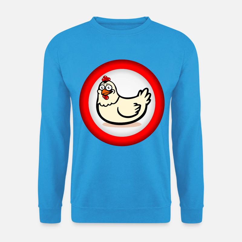 Hühnerhaltung Hühner Schild - Unisex Pullover - Meeresblau