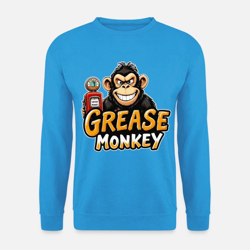GreaseMonkey Grins-Mechaniker - Unisex Pullover - Meeresblau