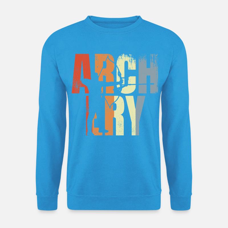 Bogenschießen Retro Look - Unisex Pullover - Meeresblau