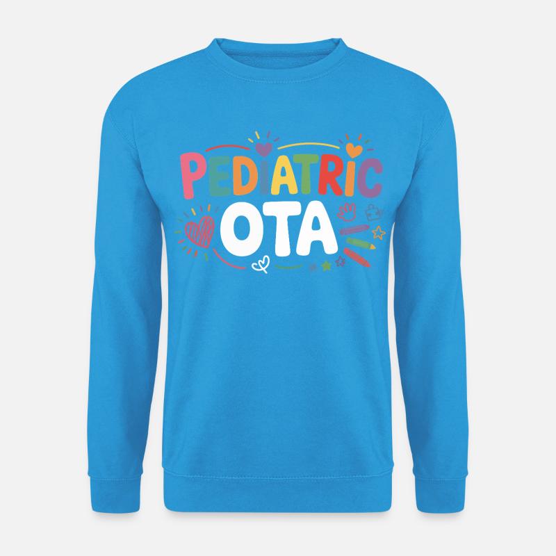 Pädiatrische OT Farbenfrohe Botschaft - Unisex Pullover - Meeresblau