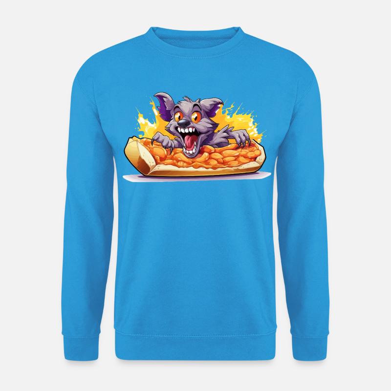 Pizza Monster Käsefeuer - Unisex Pullover - Meeresblau