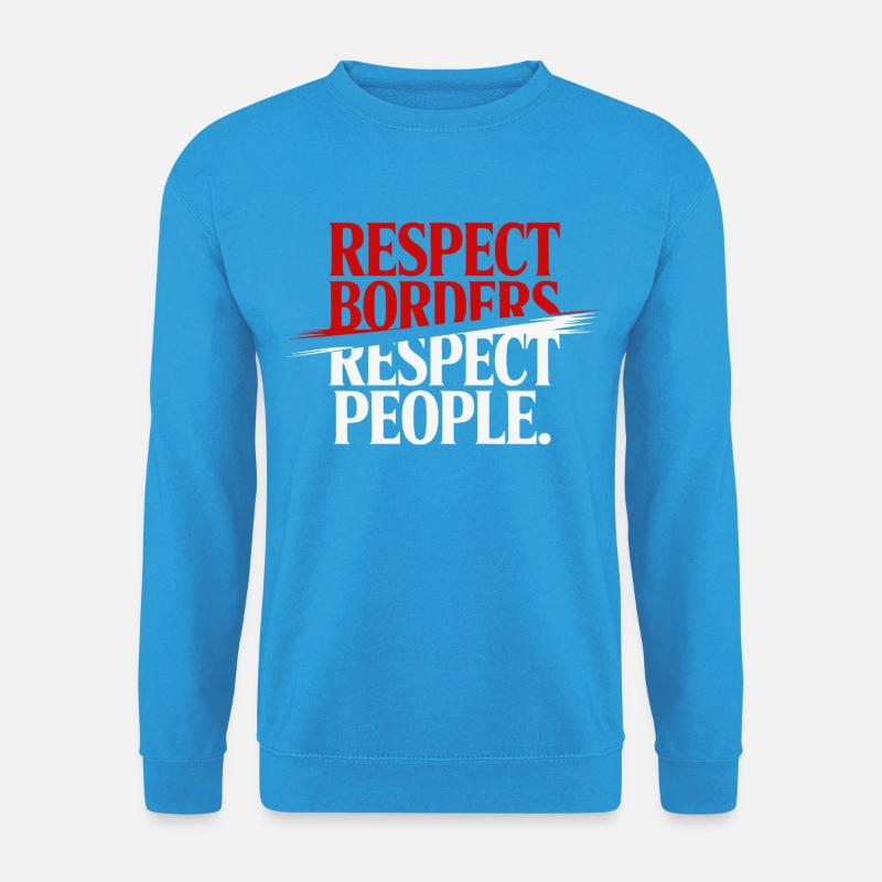 Respektieren Sie Grenzen Respektieren Sie Menschen – Grönland - Unisex Pullover - Meeresblau