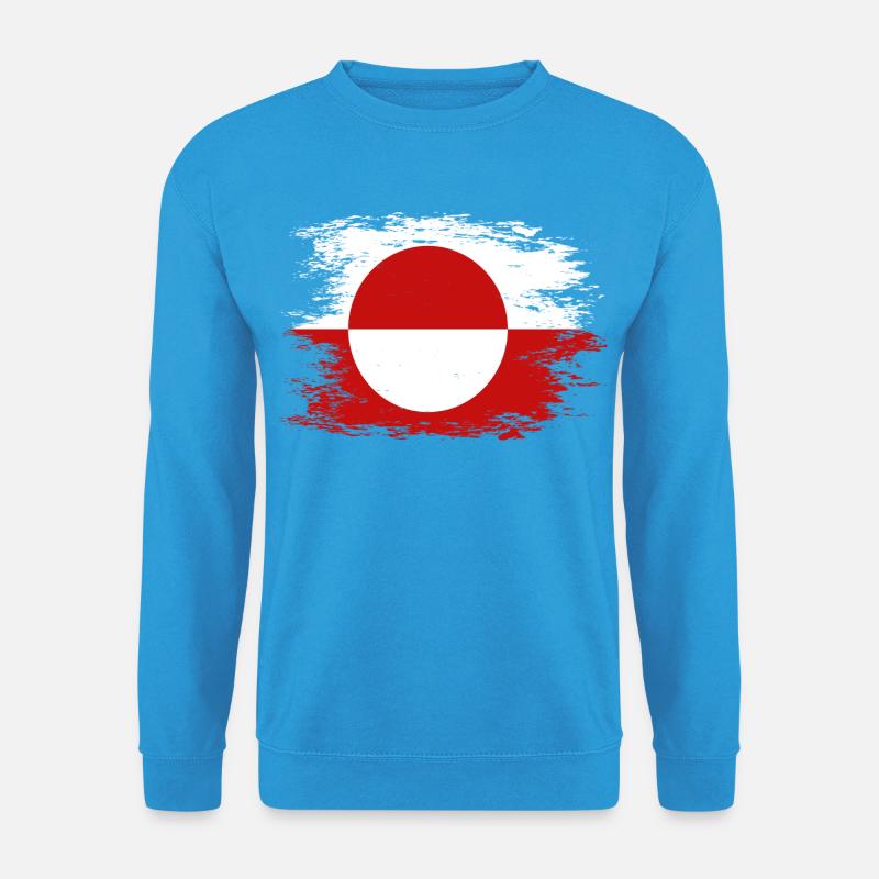 Grönland Flagge used - Unisex Pullover - Meeresblau