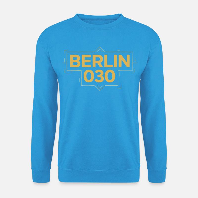 Berlin 030 Deco Gold - Unisex Pullover - Meeresblau