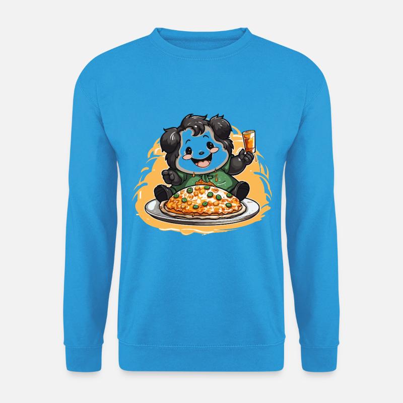 Pizza Panda Feier - Unisex Pullover - Meeresblau
