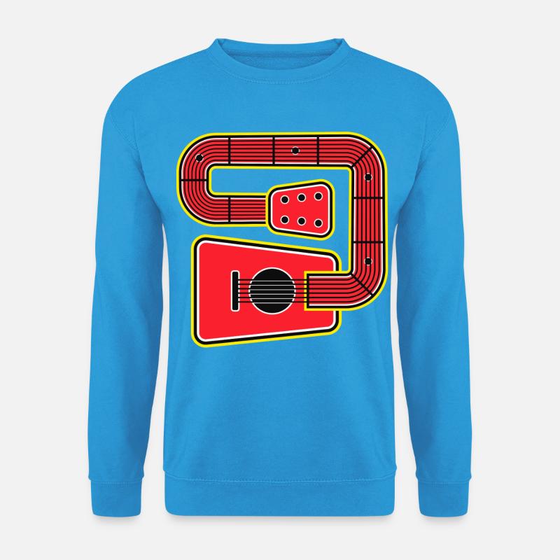 Rote Abstract Shape Gitarre - Unisex Pullover - Meeresblau