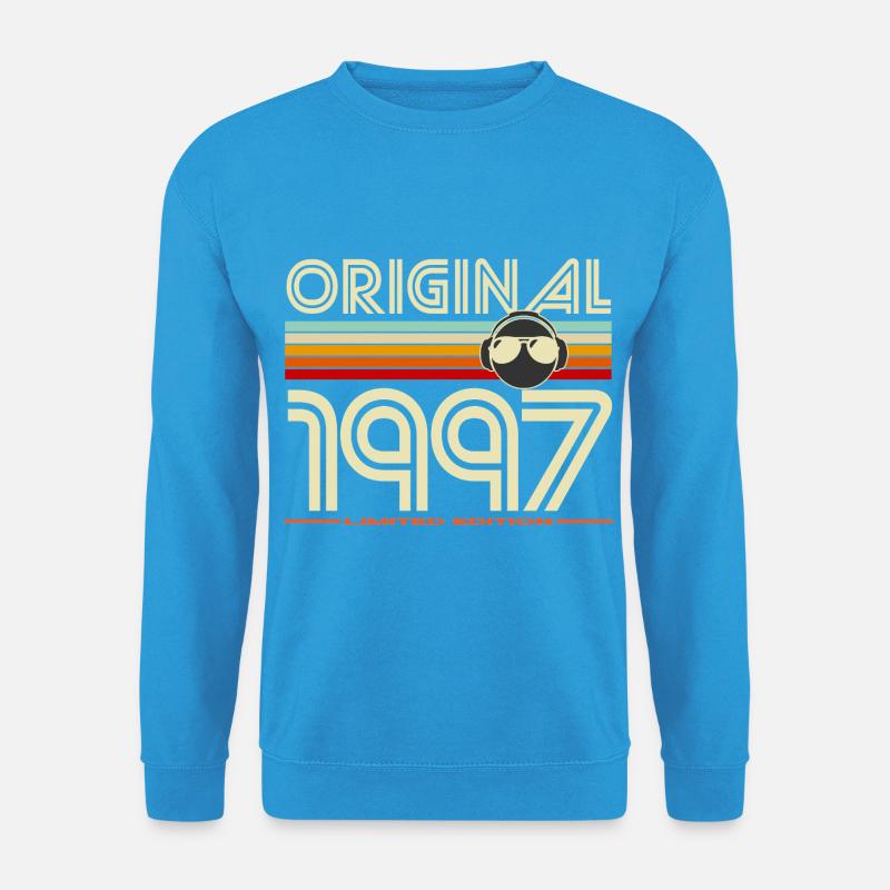 Original 1997: Retro-Kopfhörer - Unisex Pullover - Meeresblau