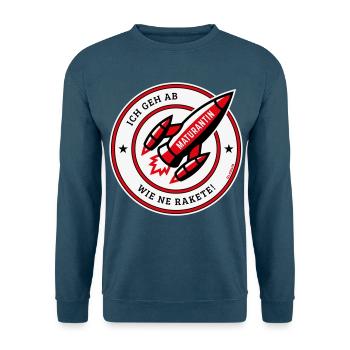 Maturantin – Ich Geh Ab Wie Ne Rakete! (POS Red) - Unisex Pullover - Meeresblau - Vorne - Alina (178cm) & Michal (187cm)