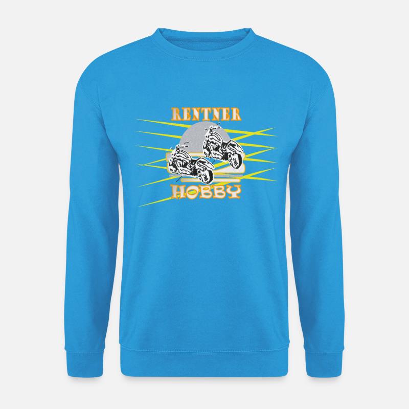Rentner Hobby Motorrad  - Unisex Pullover - Meeresblau
