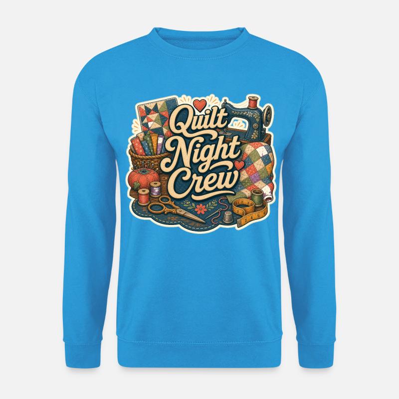 Quilt Night Crew - Unisex Pullover - Meeresblau