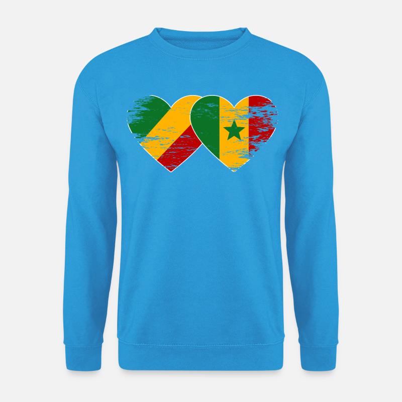 Drapeau Congo-Sénégal utilisé - Sweat-shirt Unisexe - bleu mer