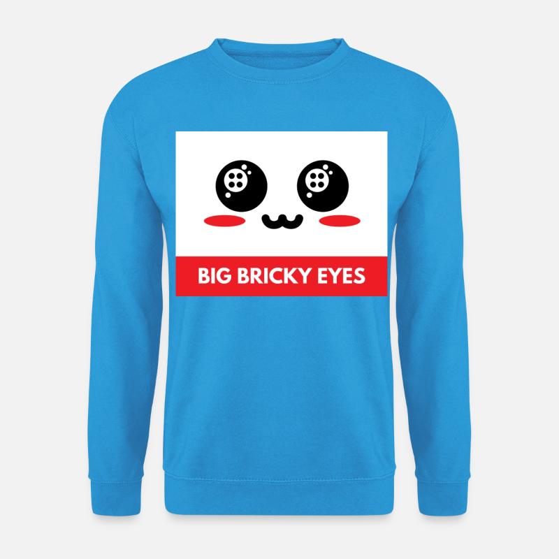 Große Klemmbausteine Augen - Unisex Pullover - Meeresblau