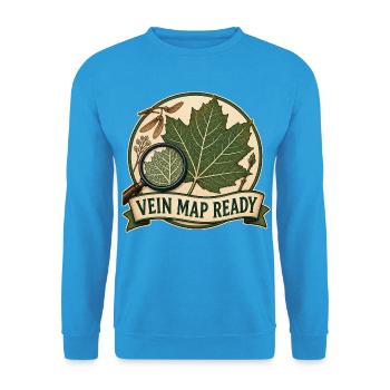 VEIN MAP READY - Unisex Sweatshirt - sea blue - Front - Alina (178cm) & Michal (187cm)