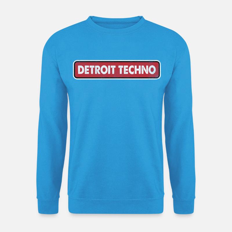 Detroit Techno Retro Logo - Unisex Pullover - Meeresblau