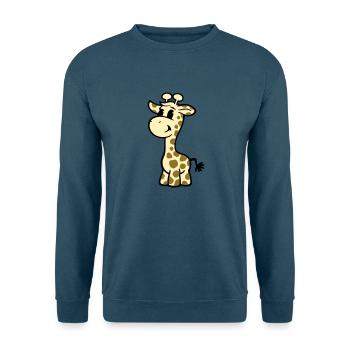 Giraffa - Sweat-shirt Unisexe - bleu mer - Devant - Alina (178cm) & Michal (187cm)