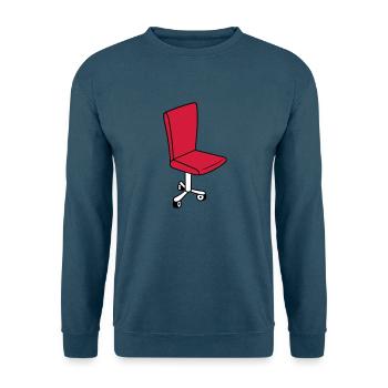 chair with wheels swivel chair boss gamer c - Unisex Sweatshirt - sea blue - Front - Alina (178cm) & Michal (187cm)