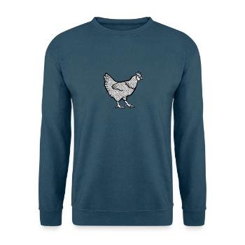 chicken - Unisex Sweatshirt - sea blue - Front - Alina (178cm) & Michal (187cm)