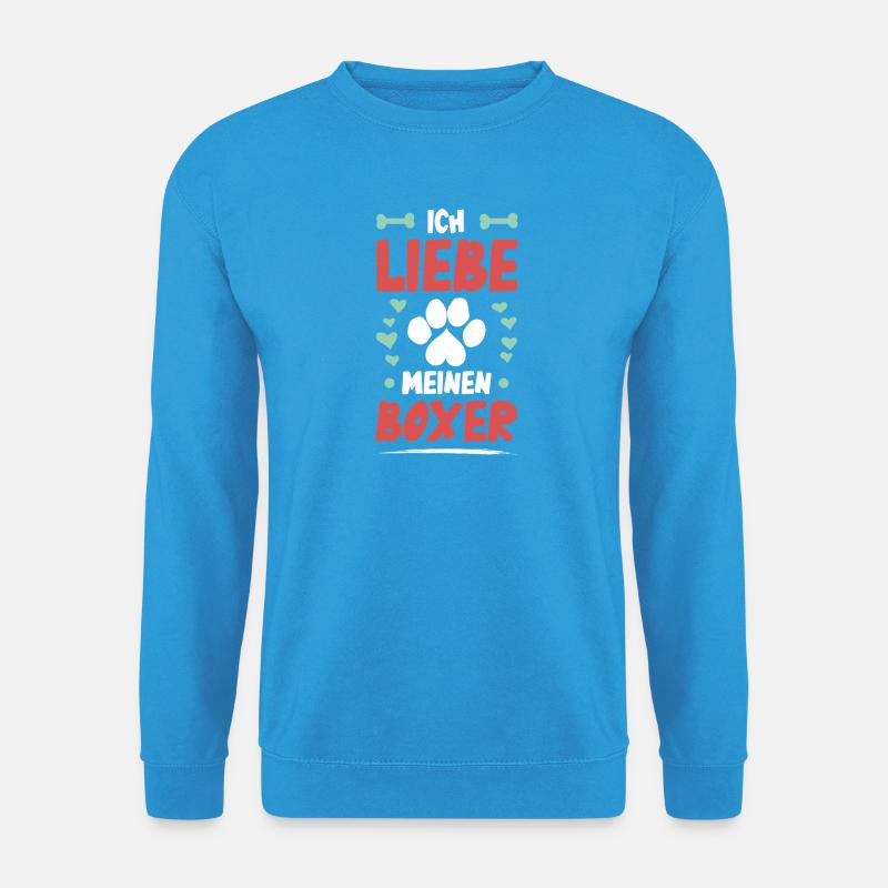 Ich liebe meinen Boxer - Unisex Pullover - Meeresblau