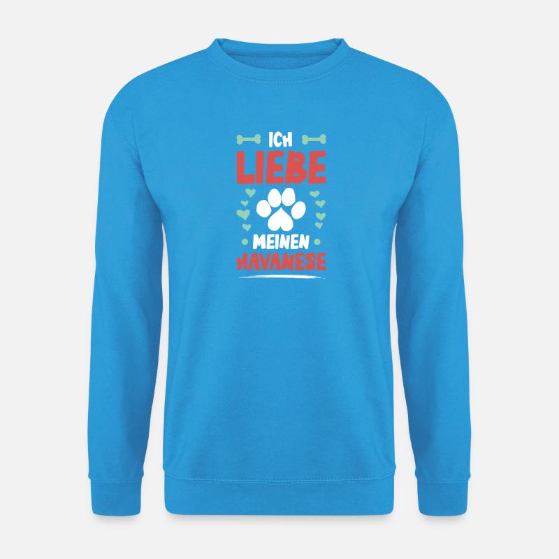 Ich liebe meinen Havanese - Unisex Pullover - Meeresblau