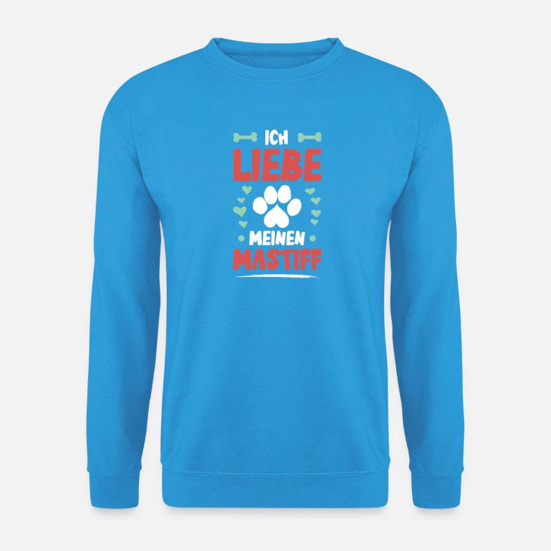 Ich liebe meinen Mastiff - Unisex Pullover - Meeresblau