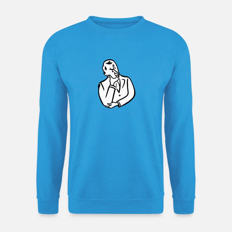 Nachdenklich - Unisex Pullover - Meeresblau