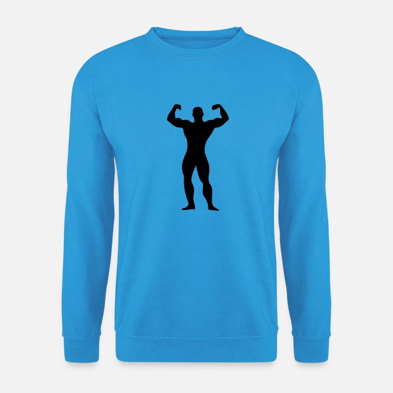 flexing man - Unisex Pullover - Meeresblau