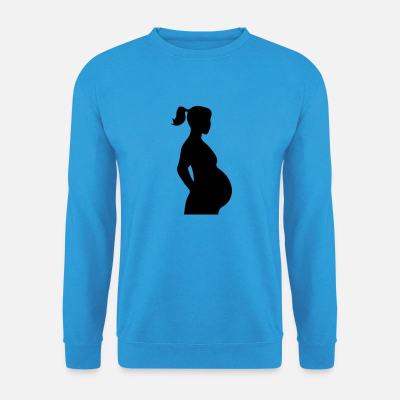 schwanger silhouette - Unisex Pullover - Meeresblau