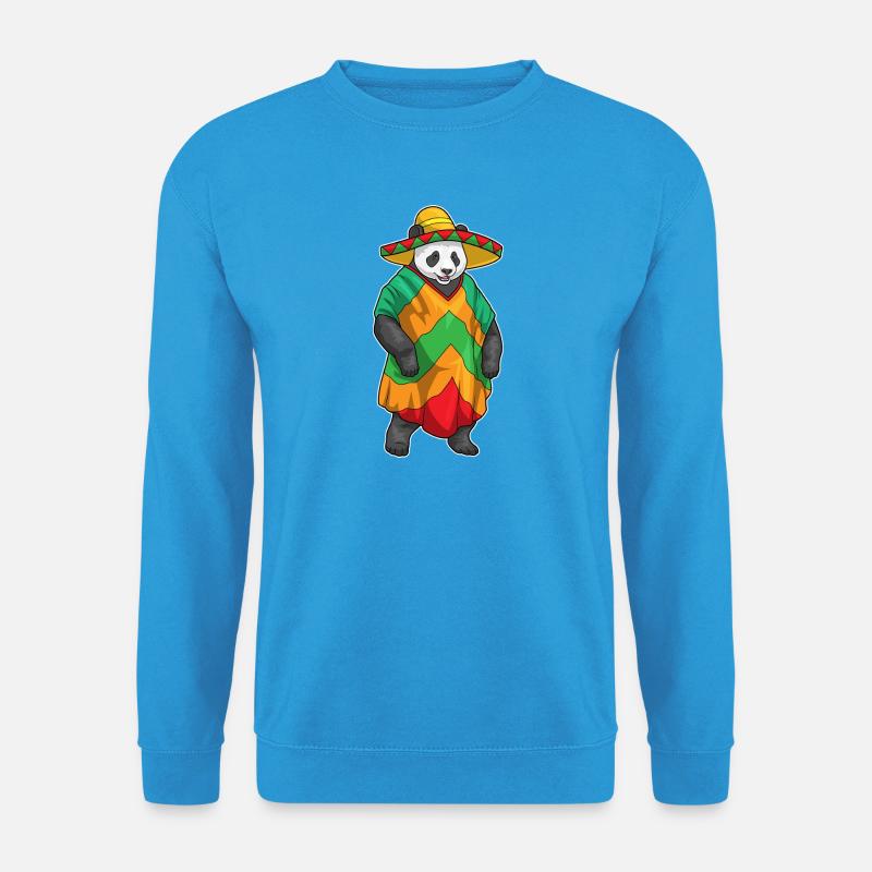 Panda Sombrero - Unisex Pullover - Meeresblau
